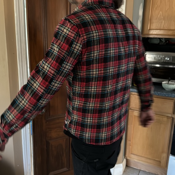 Micros brand,Flannel plaid button down shirt - Picture 2 of 4